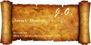 Jenet Oberon névjegykártya